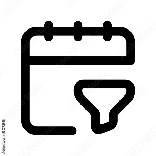 date filter line icon