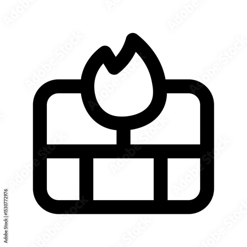 firewall line icon