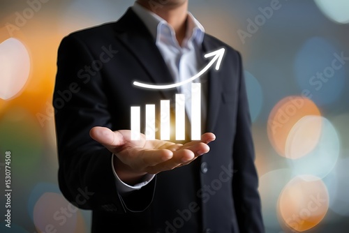 Business Growth, Financial Success, Investment Strategy, and Economic Progress A Visual Representation of Upward Trends