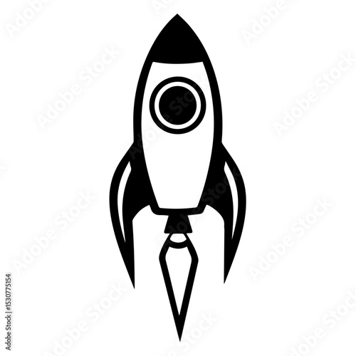 Rocket. Space rocket launch. Project start up. Flying cartoon rocket. Vector illustration isolated on white background