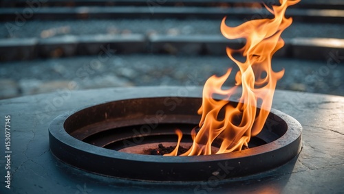 Burning gas, a star in perpetual flames.