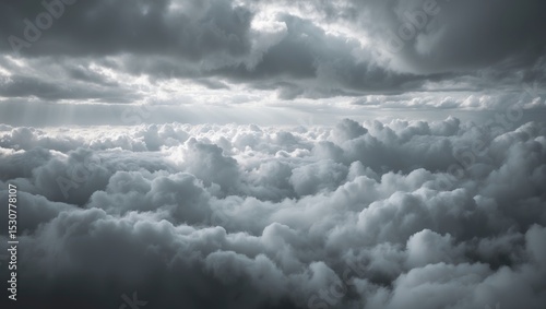 Fototapeta Naklejka Na Ścianę i Meble -  Overcast sky with clouds drifting across the sky.