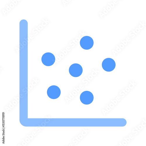 scatter plot duotone icon