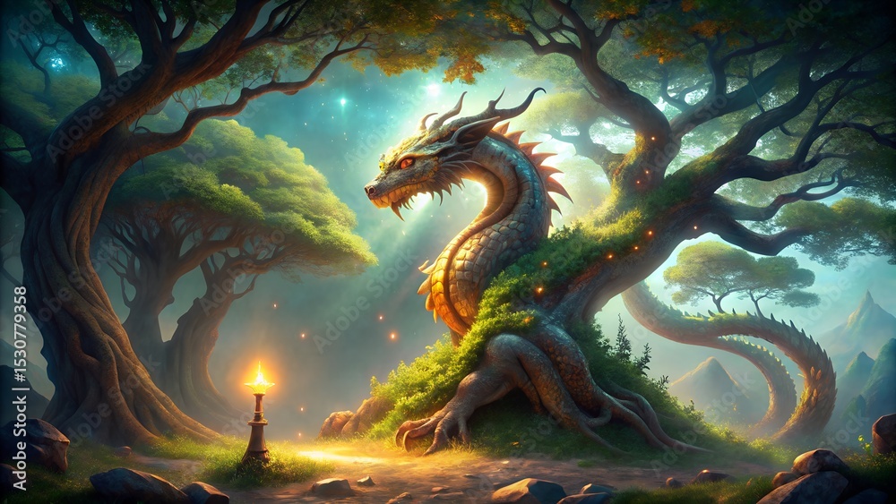 Obraz premium Chinese dragon statue