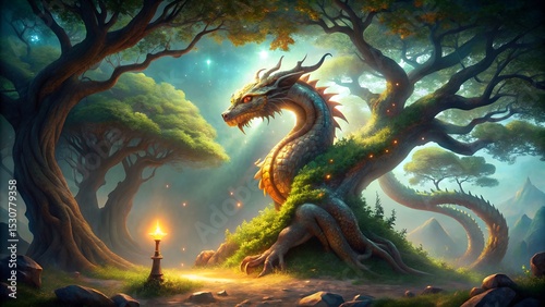 Chinese dragon statue