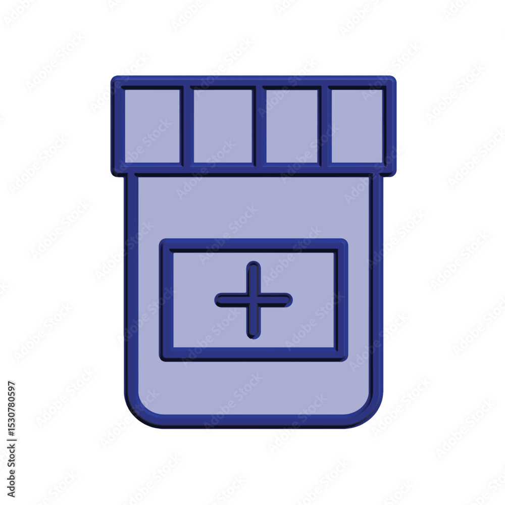 Obraz premium Medicine bottle icon design template