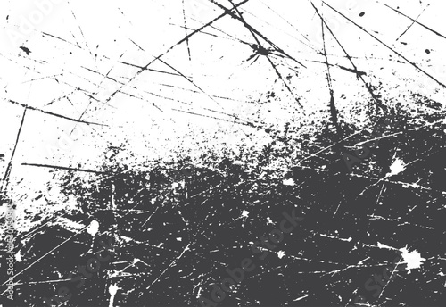 Grungy texture overlay with scratches and splatter for vintage and distressed design effects