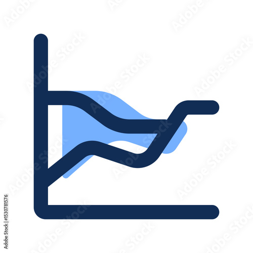 area chart filled line icon