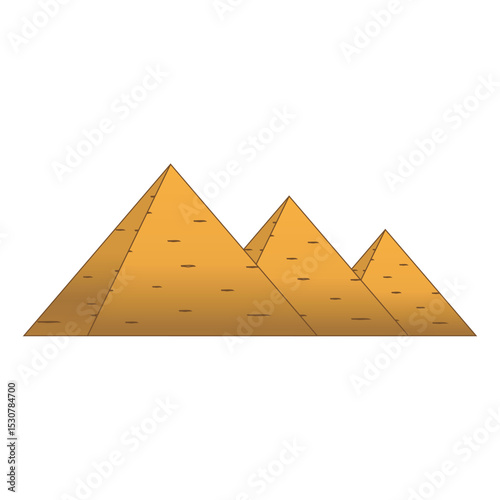 vector illustration of a pyramid