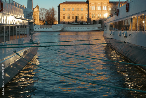 Ships in the port of Stockholm