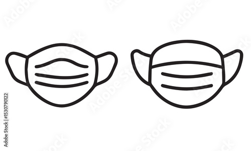 Medical face mask icon