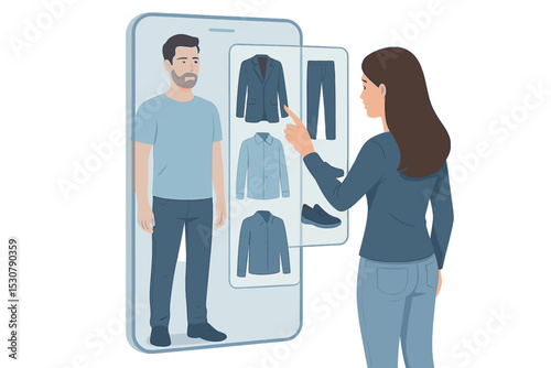 Virtual fitting room technology allows users to try on outfits from home with ease and convenience