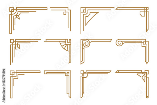 Elegant decorative corner designs ideal for framing artwork or enhancing interior decor styles