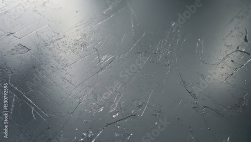 Close-Up Texture of Weathered Metallic Surface Showcasing Scratches and Speckles in Silver and Grey Tones