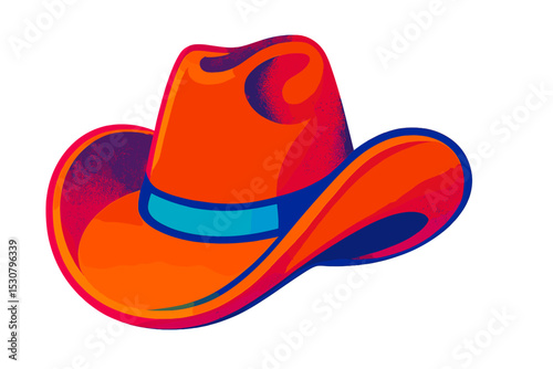 Colorful cowboy hat design perfect for festivals and western-themed events