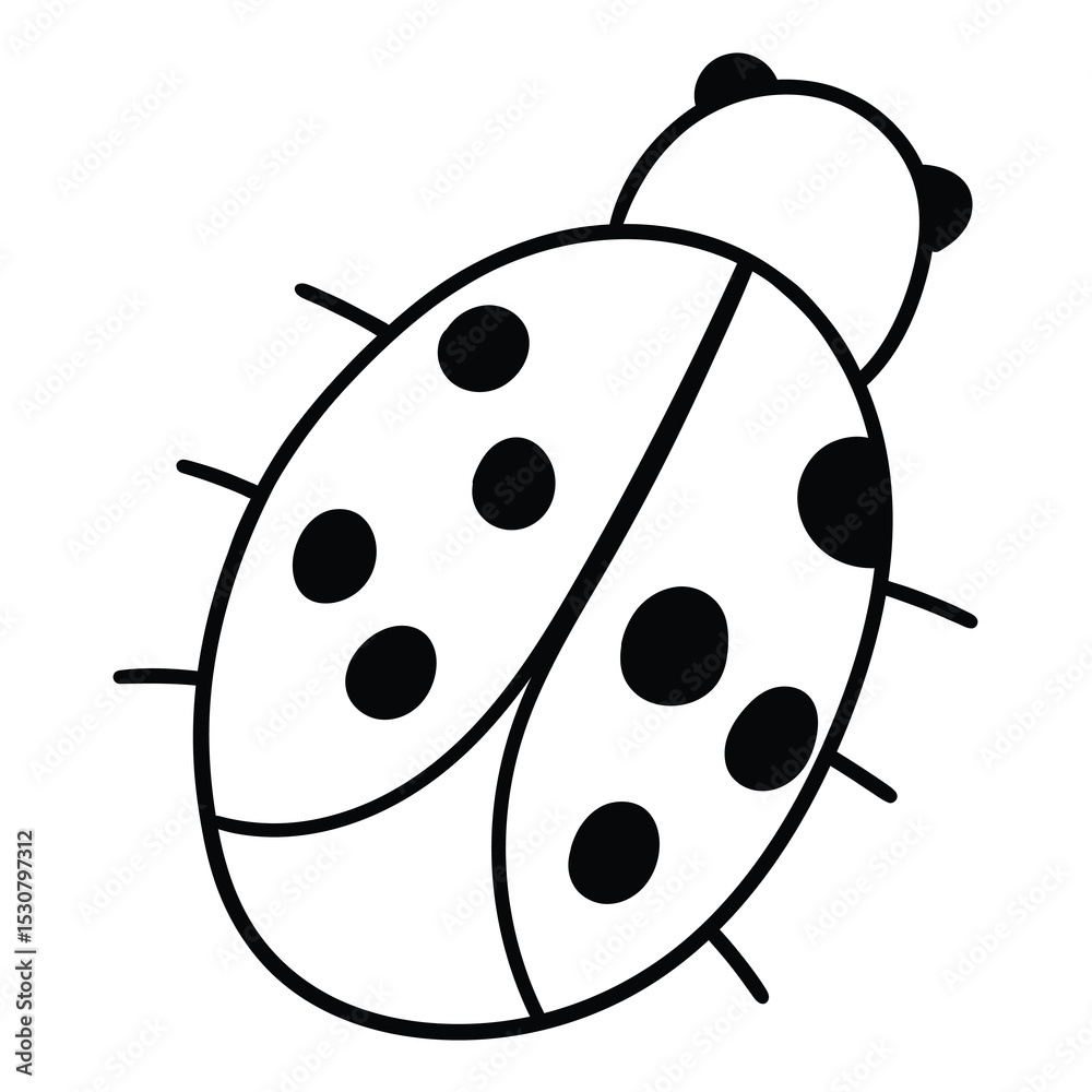 Obraz premium Hand drawn doodle ladybug on white background.