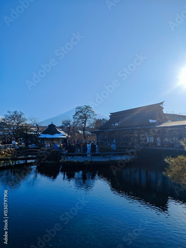 Mount Fuji in Japan, photo shooted from Oshino village