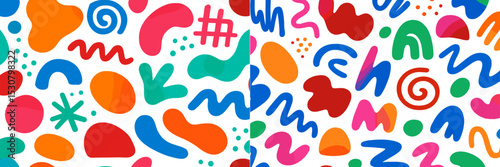 Colorful abstract patterns create a vibrant backdrop for artistic inspiration and creative expression