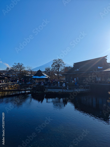 Mount Fuji in Japan, photo shooted from Oshino village