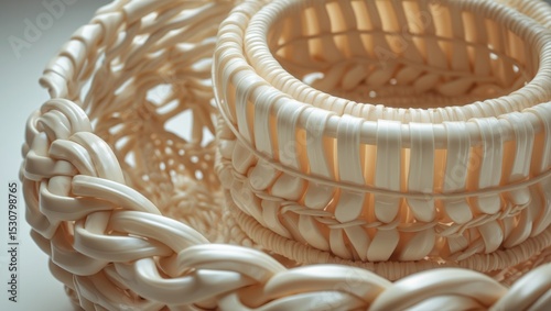 Woven background texture showcasing wicker furniture texture, with beige and brown textured backgrounds.