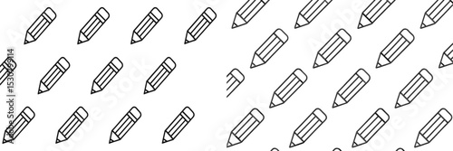 Pencil patterns create a visually engaging design ideal for educational materials and creative projects