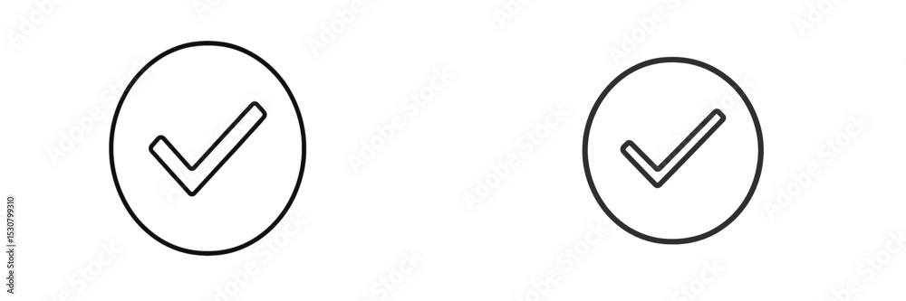 Check marks symbolizing completion and approval in simple and minimalistic design style Check marks symbolizing completion and approval in simple and minimalistic design style