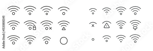 Different Wi-Fi signal icons and their meanings in a tech interface during daytime