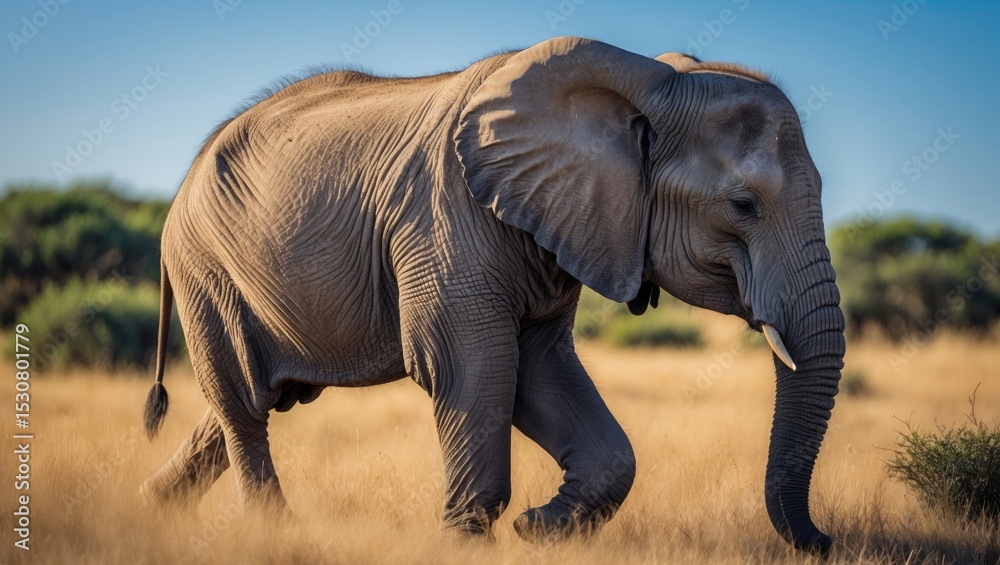 Obraz premium A large elephant (Loxodonta Africana) in a Private Game Reserve.