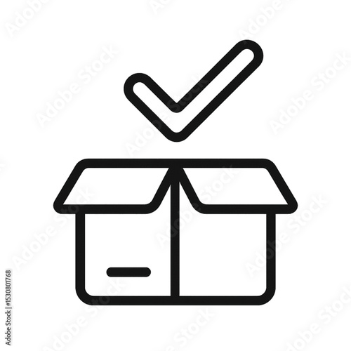 Opened Package logistics icon with transparent background