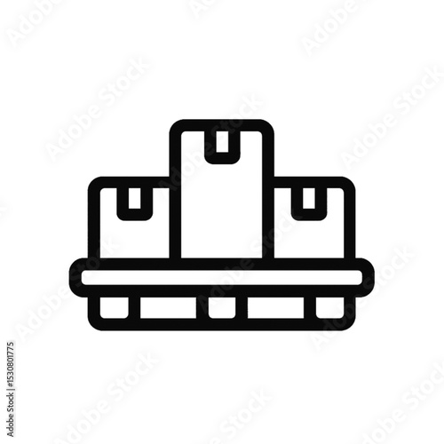 Pallet logistics icon with transparent background