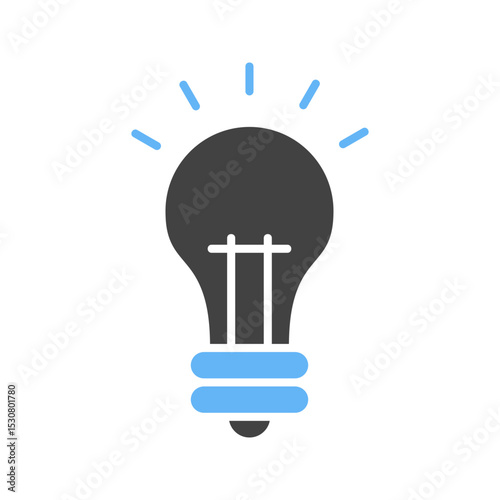 Bulb icon vector image. Suitable for mobile apps, web apps and print media.