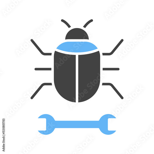 Bug Fixing icon vector image. Suitable for mobile apps, web apps and print media.