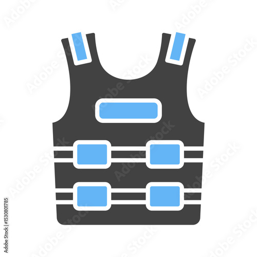 Bullet Proof Vest icon vector image. Suitable for mobile apps, web apps and print media.