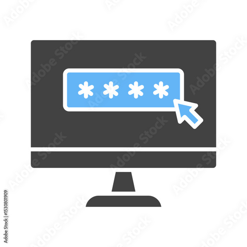 Enter Passcode icon vector image. Suitable for mobile apps, web apps and print media.