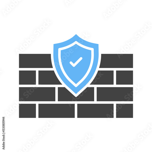 Firewall icon vector image. Suitable for mobile apps, web apps and print media.