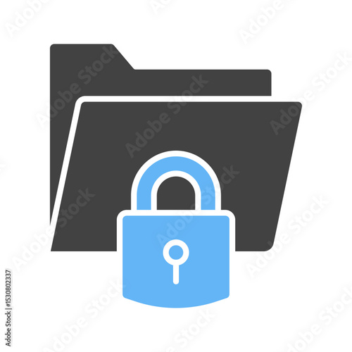Secure Folder icon vector image. Suitable for mobile apps, web apps and print media.