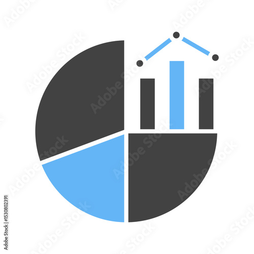 Statistics icon vector image. Suitable for mobile apps, web apps and print media.