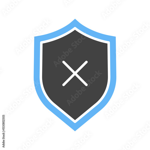 Unprotected icon vector image. Suitable for mobile apps, web apps and print media.