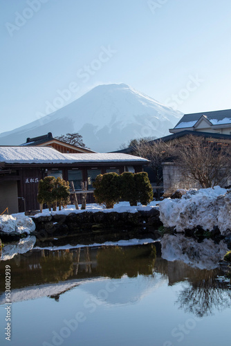 Mount Fuji in Japan, photo shooted from Oshino village
