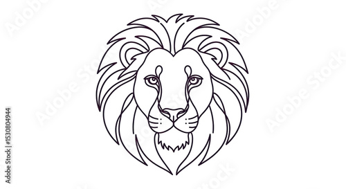 Wallpaper Mural Isolated Lion Head Outline Torontodigital.ca