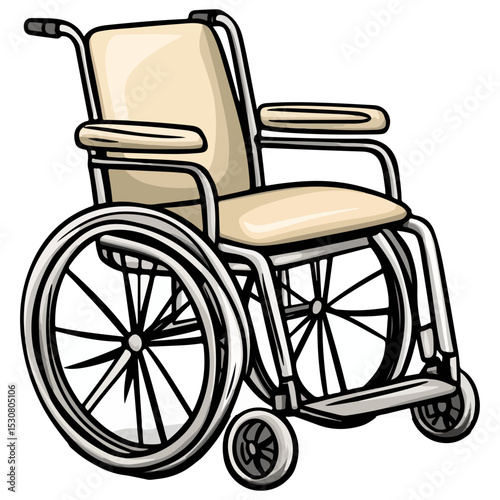 wheelchair isolated on white background