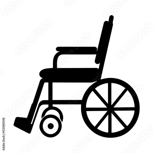 wheelchair isolated on white background