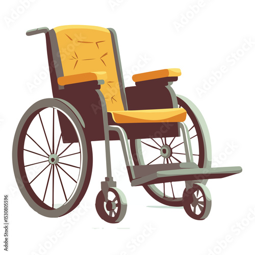 wheelchair isolated on white background