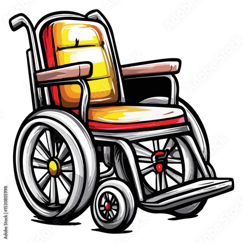 wheelchair isolated on white background