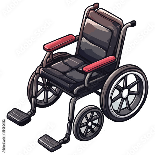 wheelchair isolated on white background