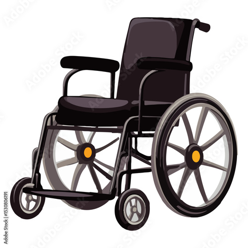 wheelchair isolated on white background
