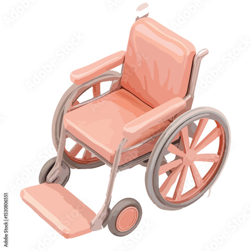 wheelchair isolated on white background