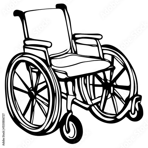 wheelchair isolated on white background