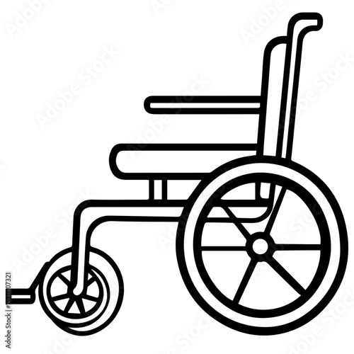 wheelchair isolated on white background
