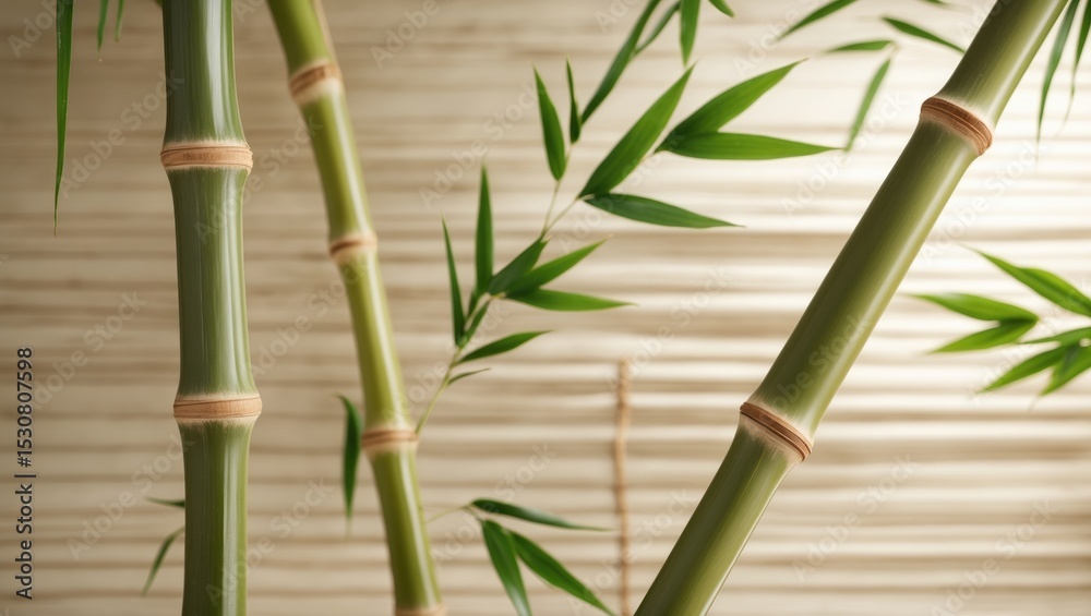 Obraz premium Bamboo Paper Style Background with Natural Texture and Aesthetic Design
